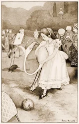 "Es würde sich umdrehen und ihr ins Gesicht schauen", Illustration für Lewis Carrolls "Alice im Wunderland", 1901